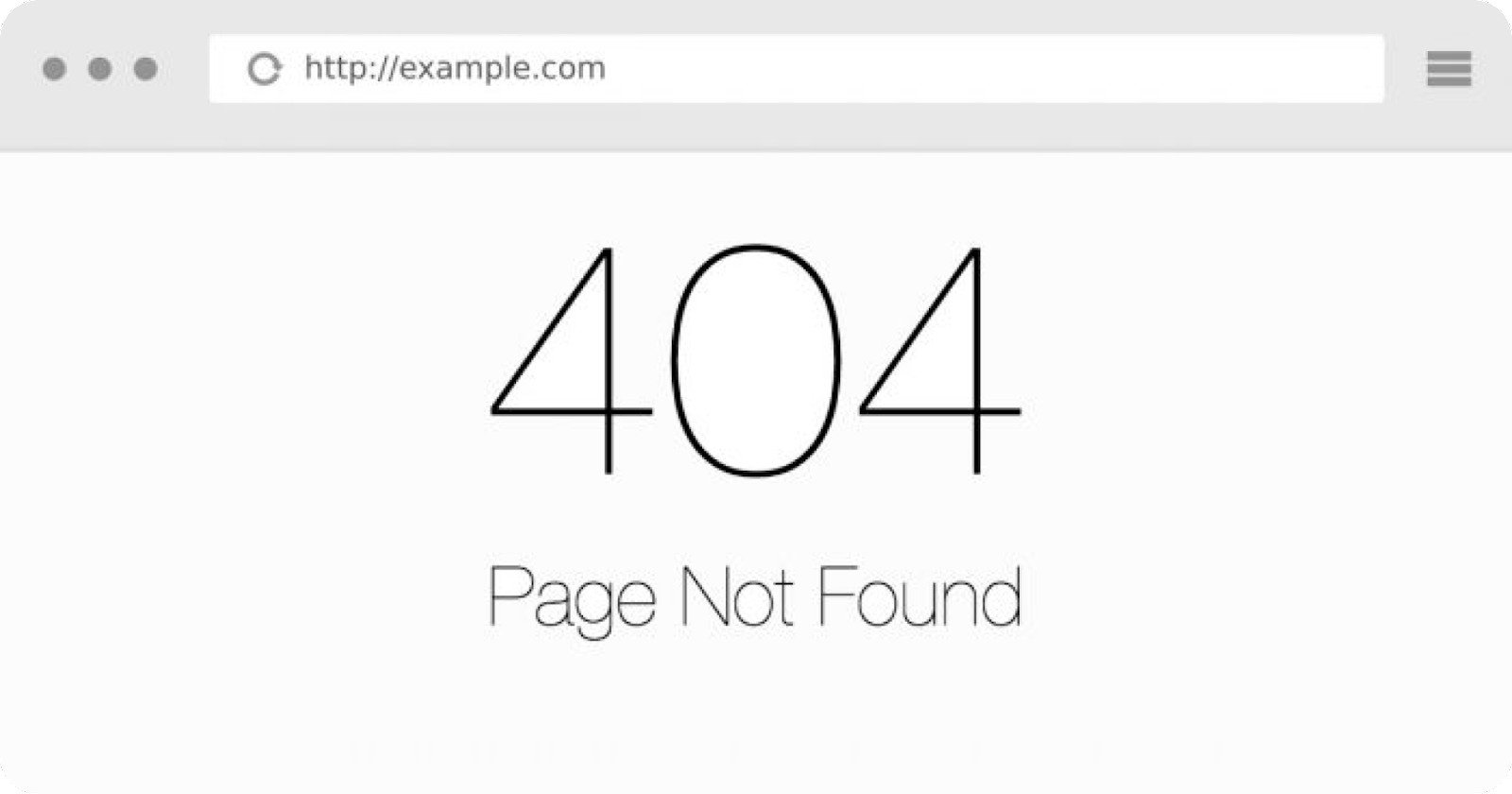404 - Page not found message